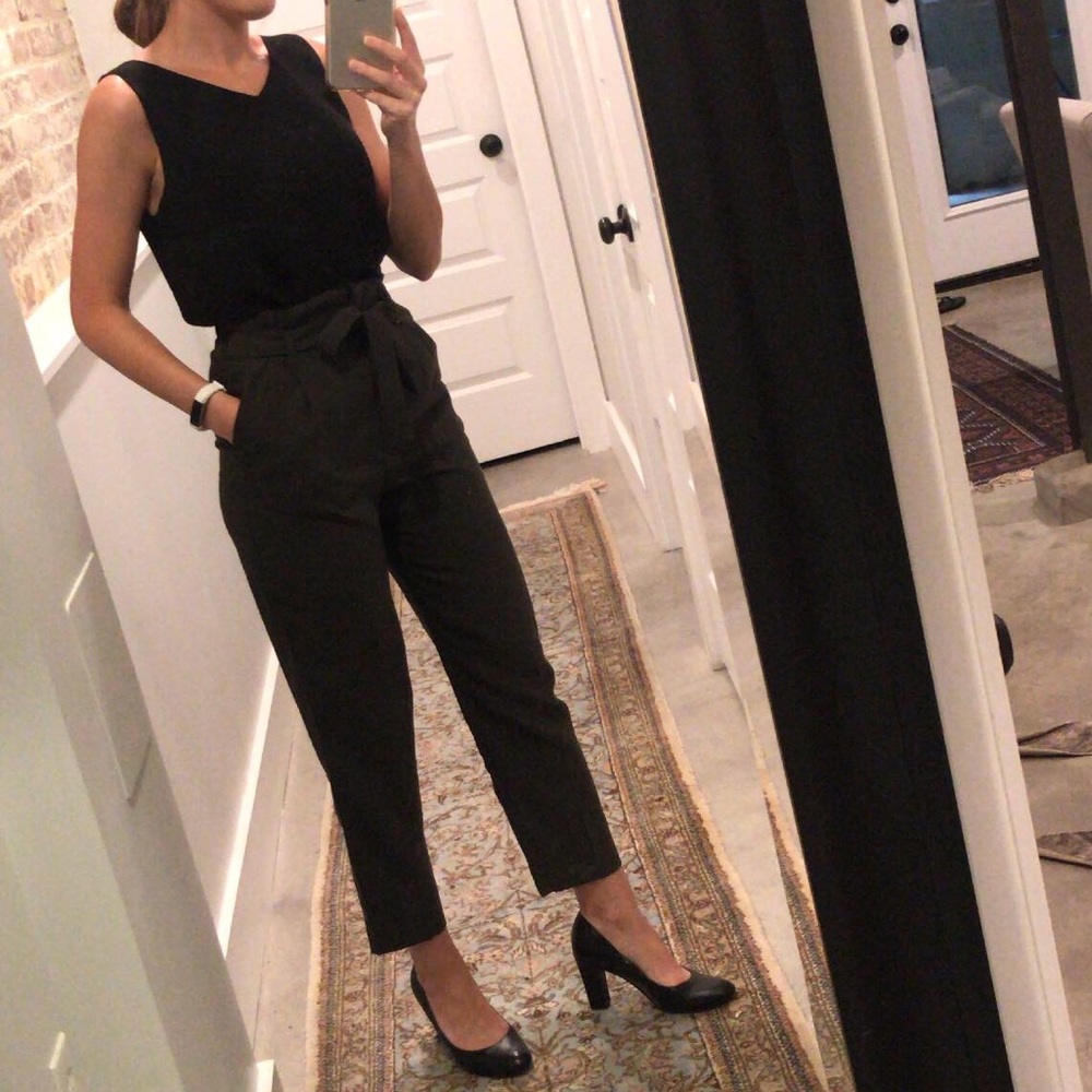 H&M Green Belted Pants